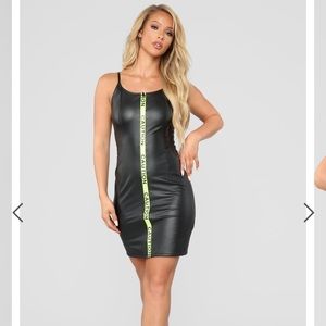 Faux Leather mini dress